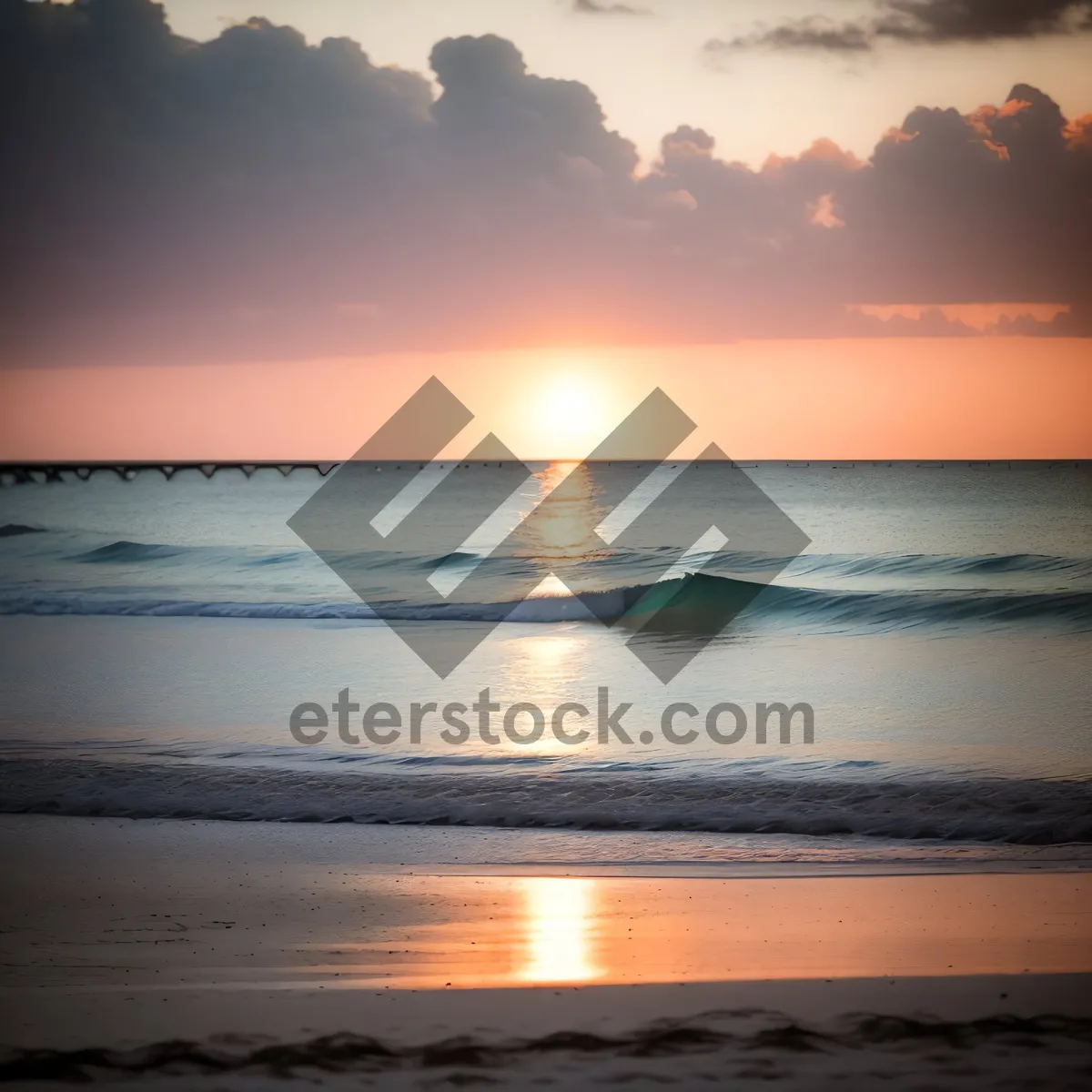 Picture of Serene Sunset over Turquoise Waters