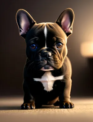Cute Wrinkled Bulldog Puppy - Purebred Canine Pet