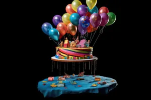 Colorful Birthday Party Balloons in Fun Aircraft Theme