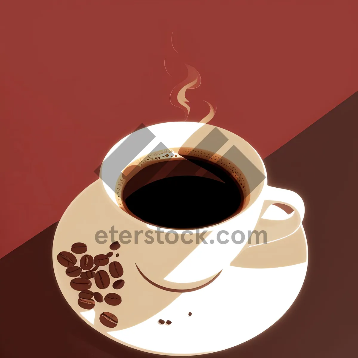 Picture of Hot Morning Espresso in Ceramic Mug