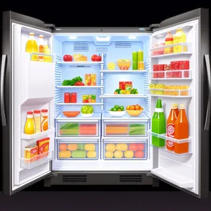 Modern Home Appliance: Hi-Tech Refrigerator and Vending Machine Combo