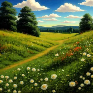 Sun-Kissed Meadow in Blossom