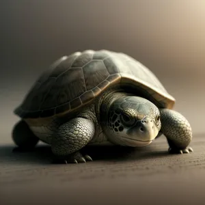 Scaled Sentinel: A Cute Terrapin Protecting its Shell