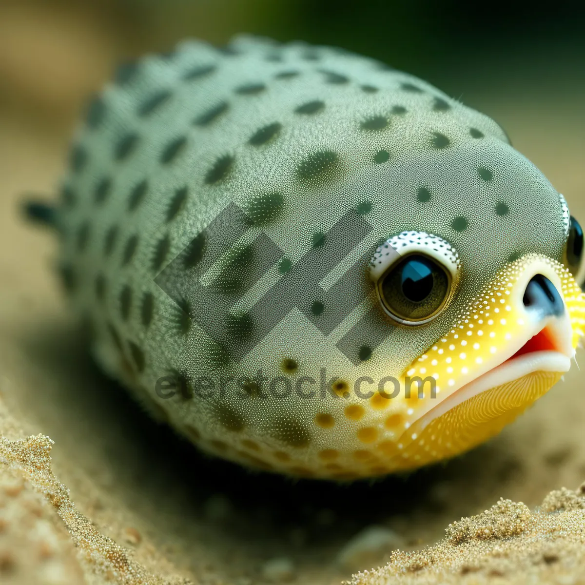 Picture of Exotic underwater puffer fish in colorful coral reef