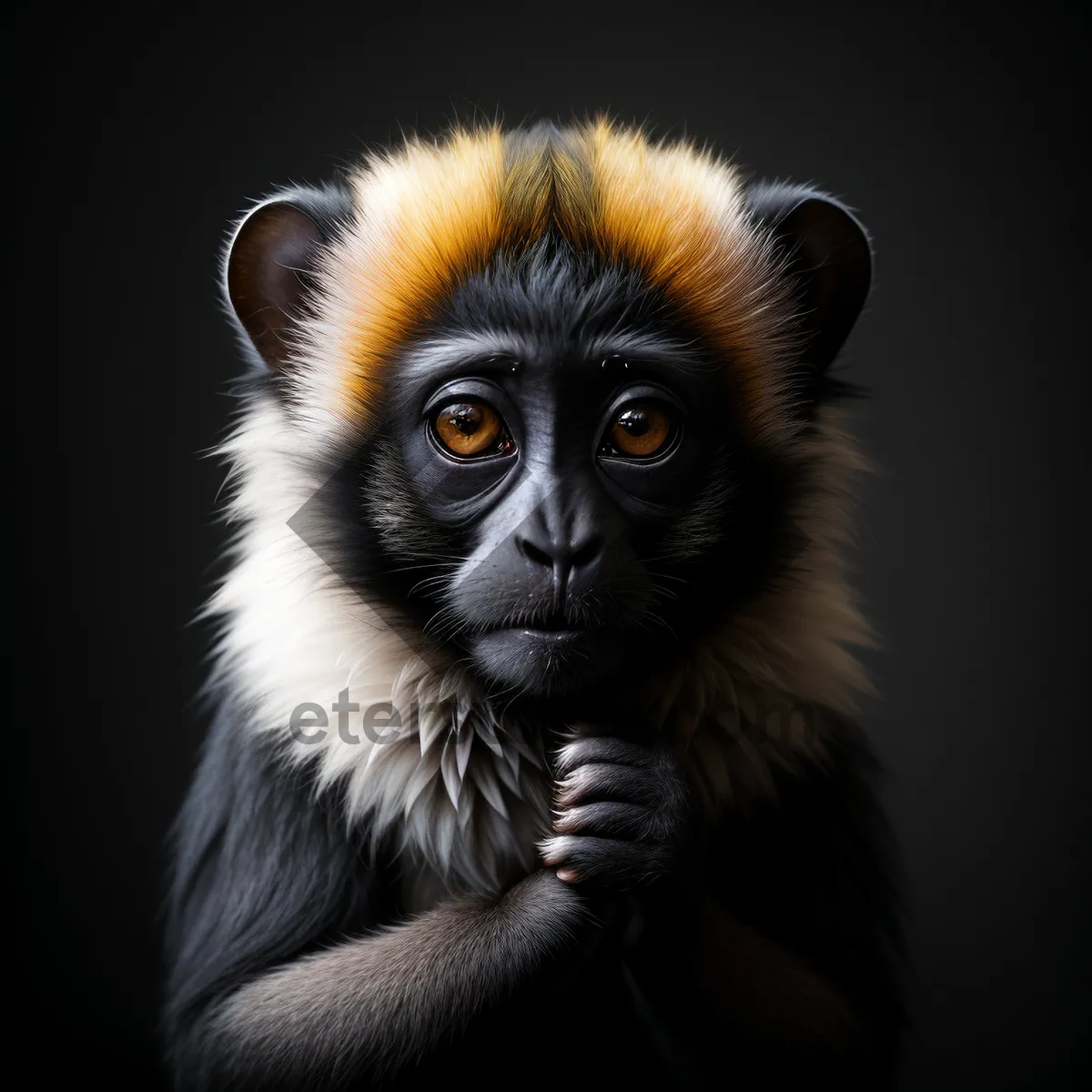 Picture of Cute Baby Monkey with Big Expressive Eyes