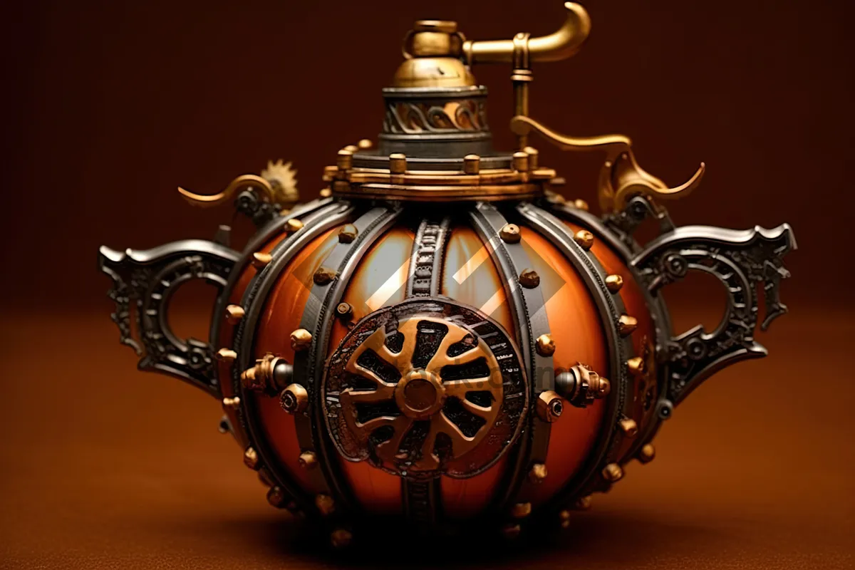 Picture of Golden Teapot Ball for Holiday Celebration