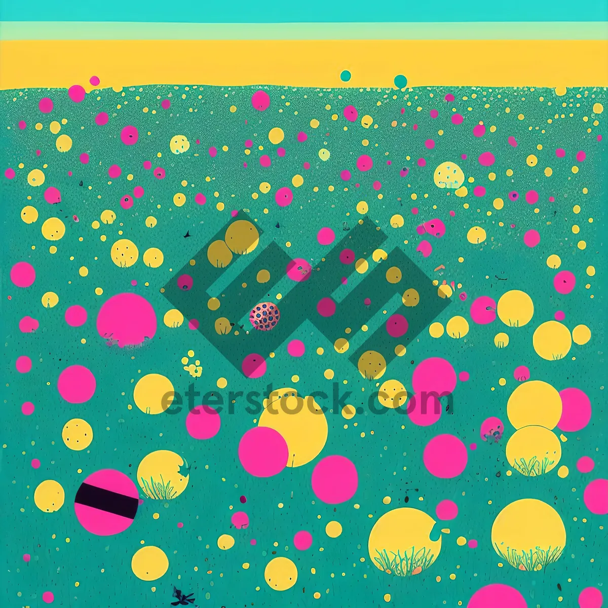 Picture of Colorful Polka Dot Pattern for Bright Graphic Design