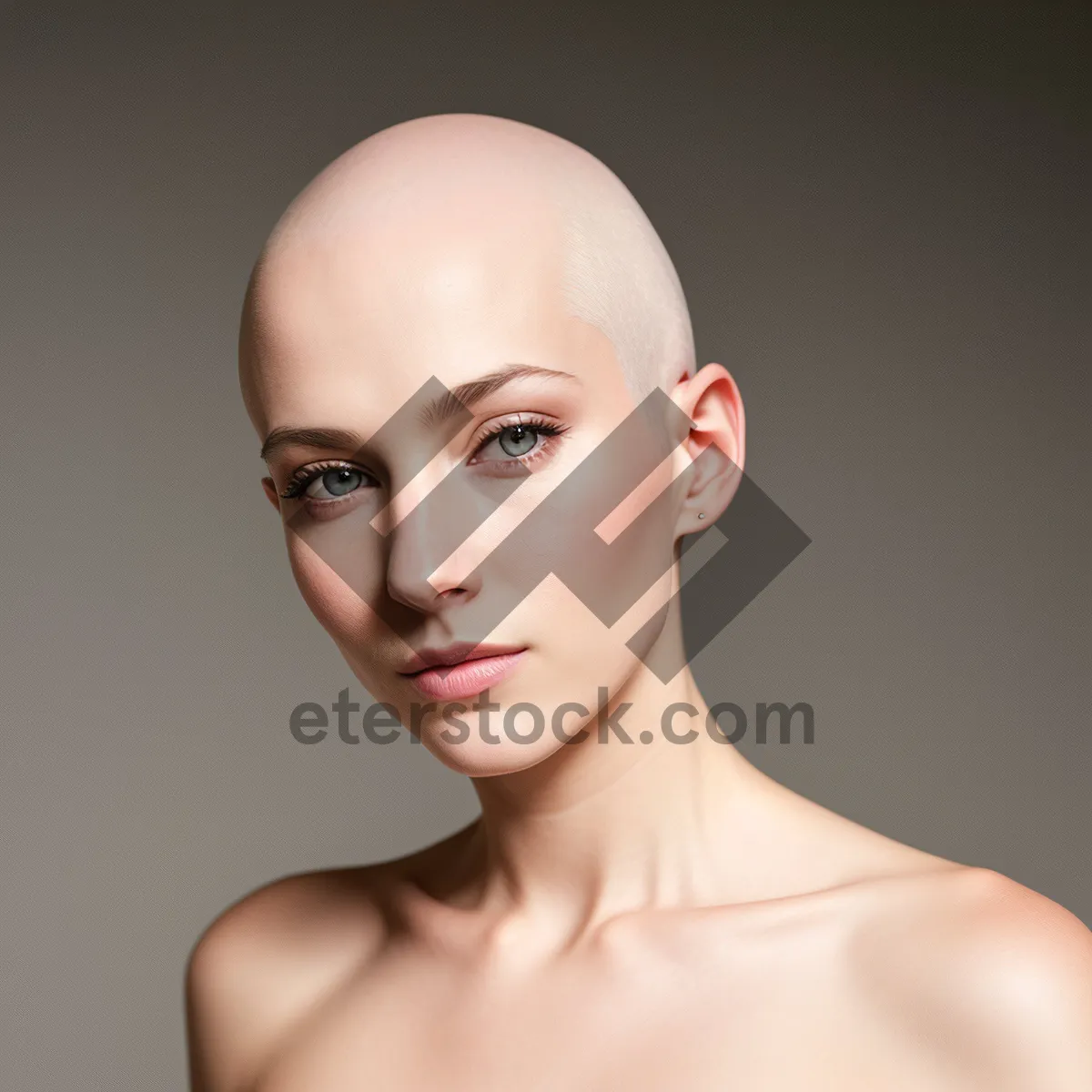 Picture of Beautiful Model with Flawless Skin and Glamorous Makeup