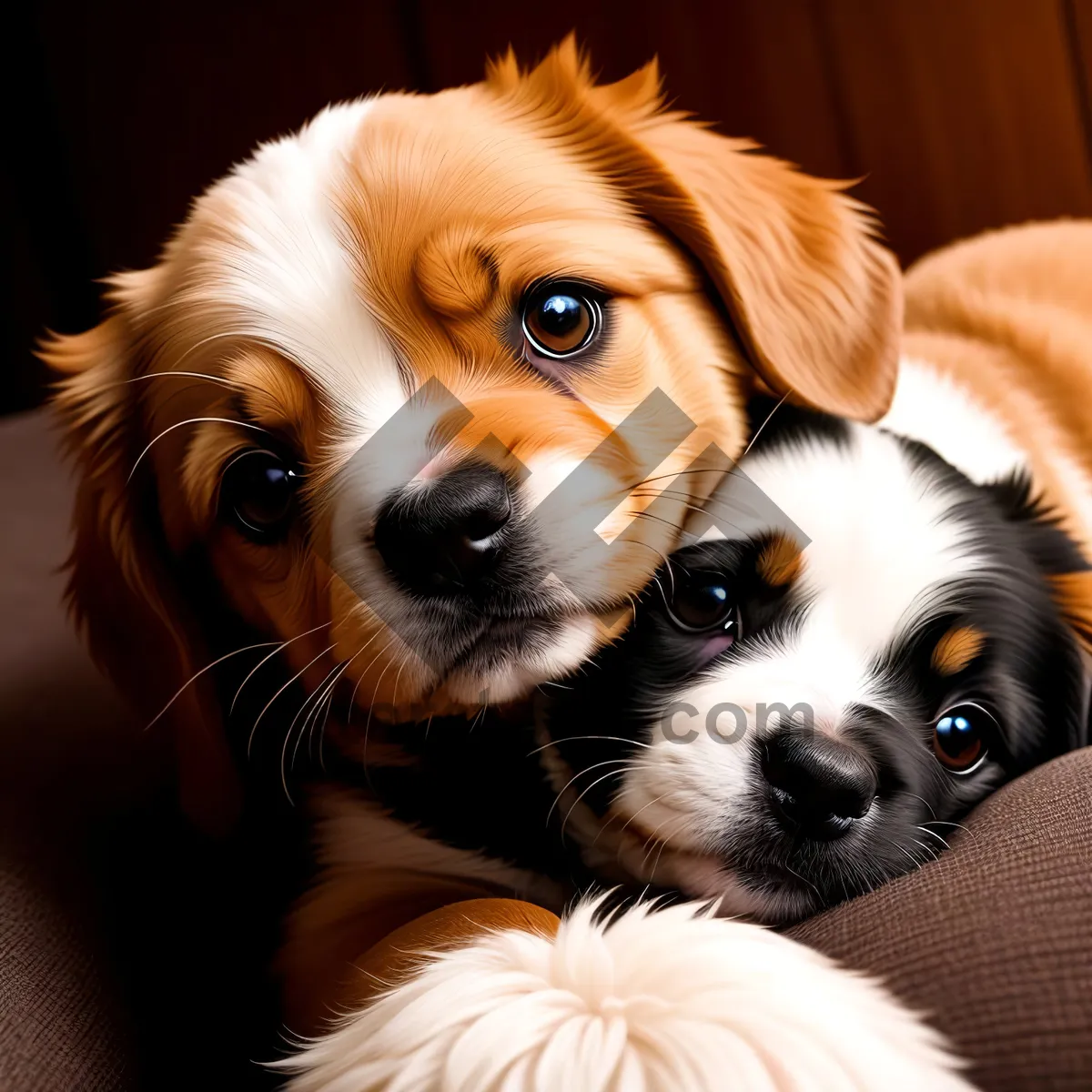 Picture of Adorable Toy Spaniel Puppy Portrait