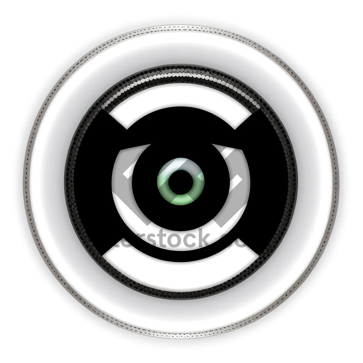 Picture of Sleek Black Circular Web Button Icon