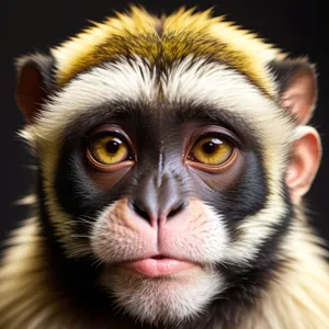 Adorable Primate Peek - Portrait of a Cute Wild Monkey