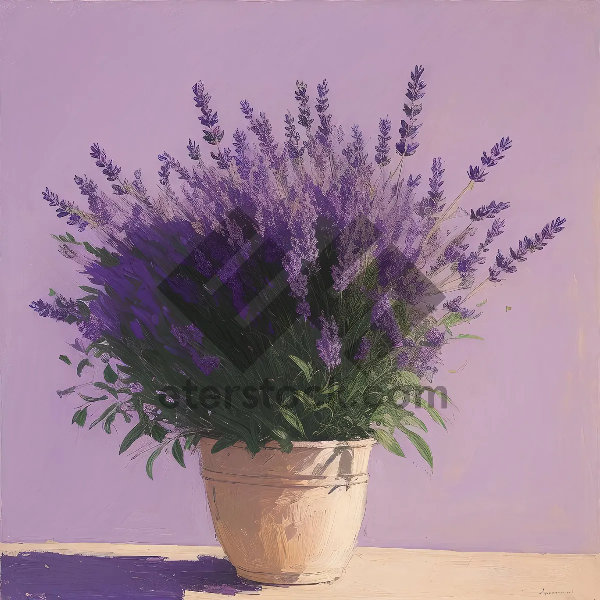 Picture of Purple Floral Bouquet in Vase