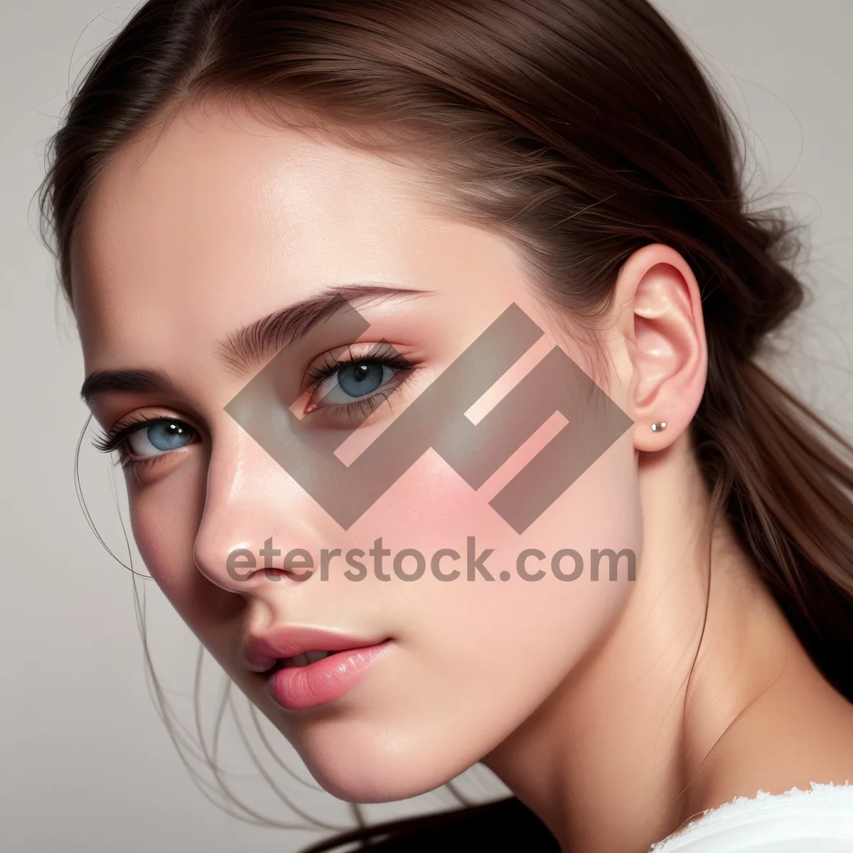 Picture of Sultry brunette model showcasing natural beauty