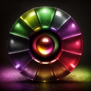 Shiny Compact Disc with Colorful Rainbow