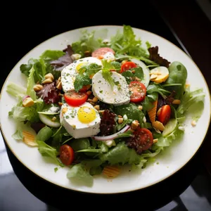 Delicious Salad Plate with Fresh Vegetables