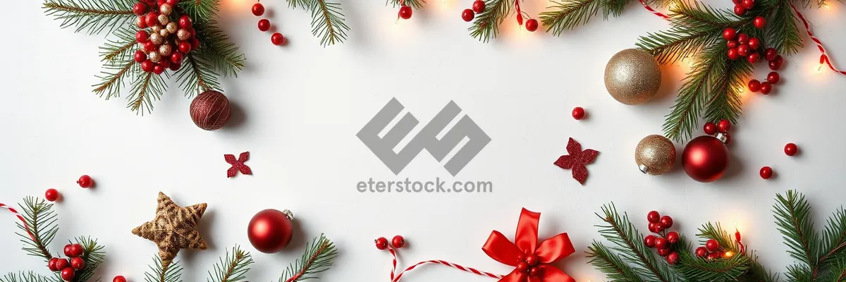 Picture of Festive Floral Holiday Wallpaper Design
