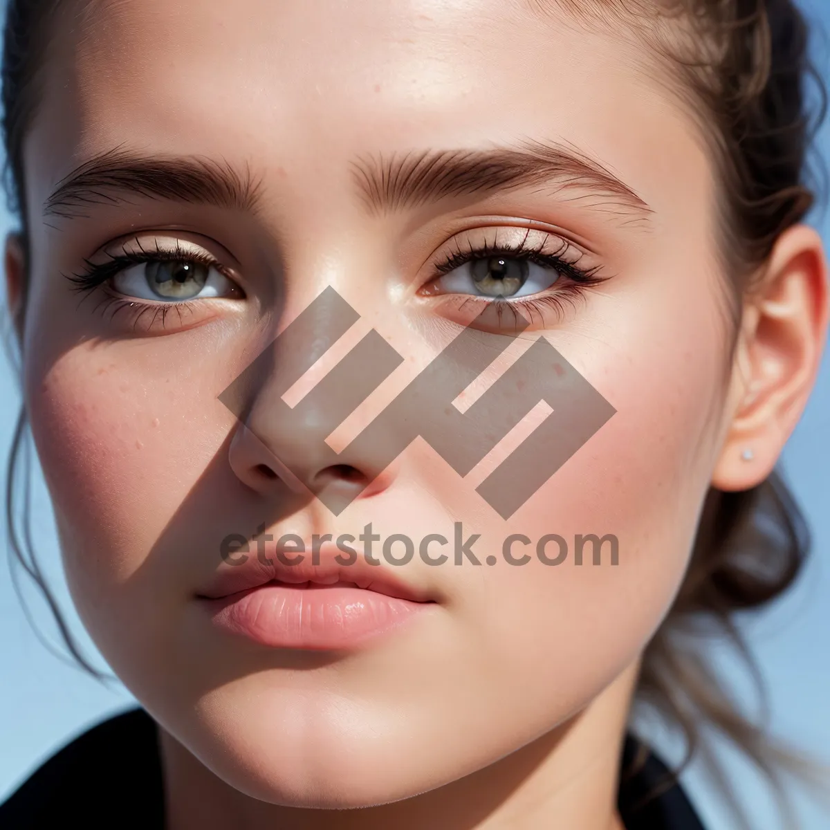 Picture of Radiant Beauty: Glamorous Close-up of Attractive Model with Stunning Makeup