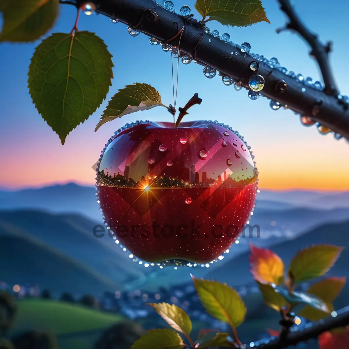 Picture of Delicious holiday apple ornament decoration