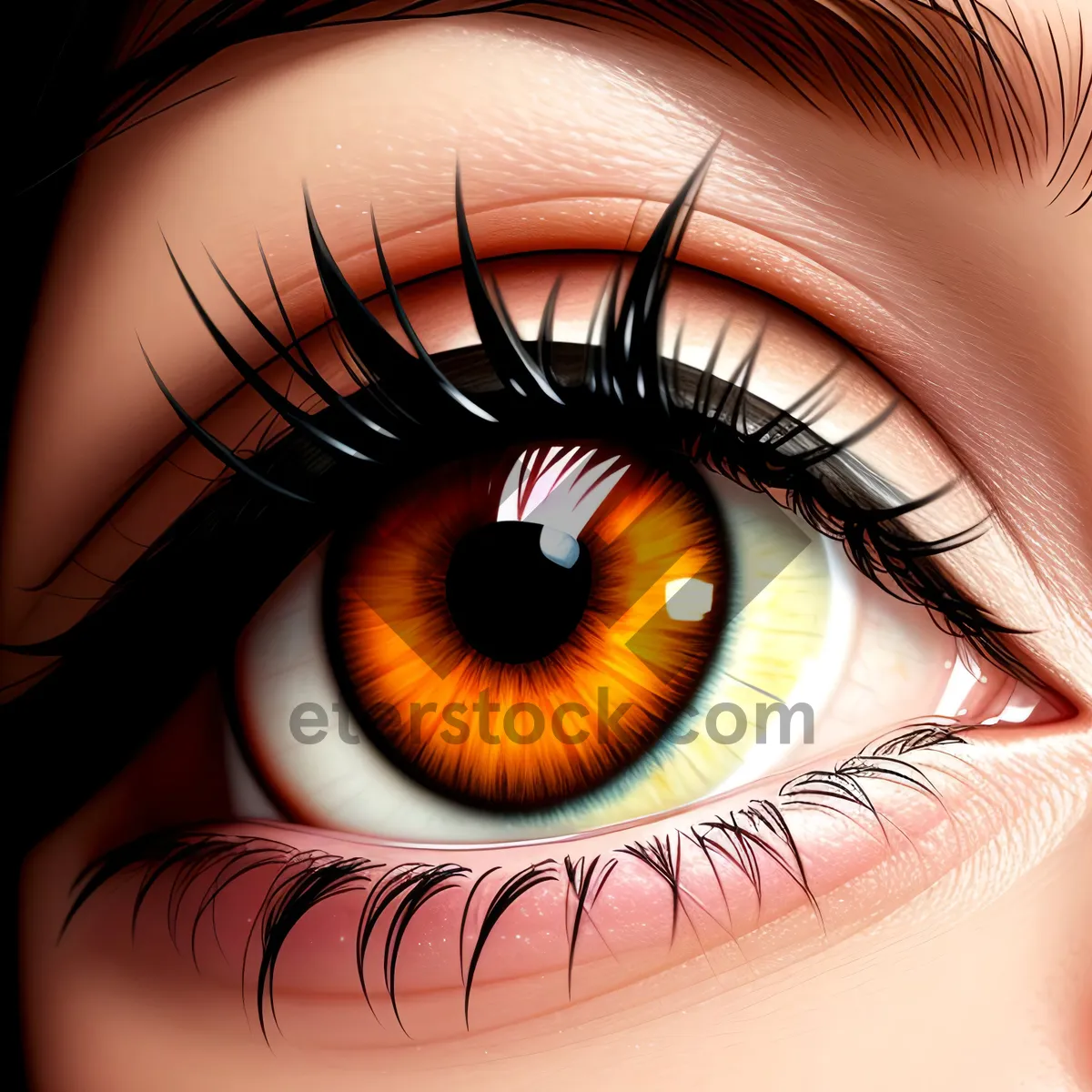 Picture of Glamorous Eye Makeup Closeup: Enhancing Your Look