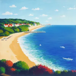 Tropical Paradise: Turquoise Waters Kiss Sandy Shores