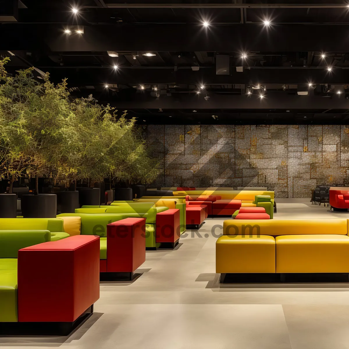 Picture of Modern Luxury Hall with Stylish Furniture and Lighting