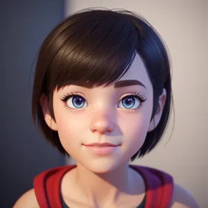 Beautiful Doll Portrait with Lovely Smile and Attractive Eyes