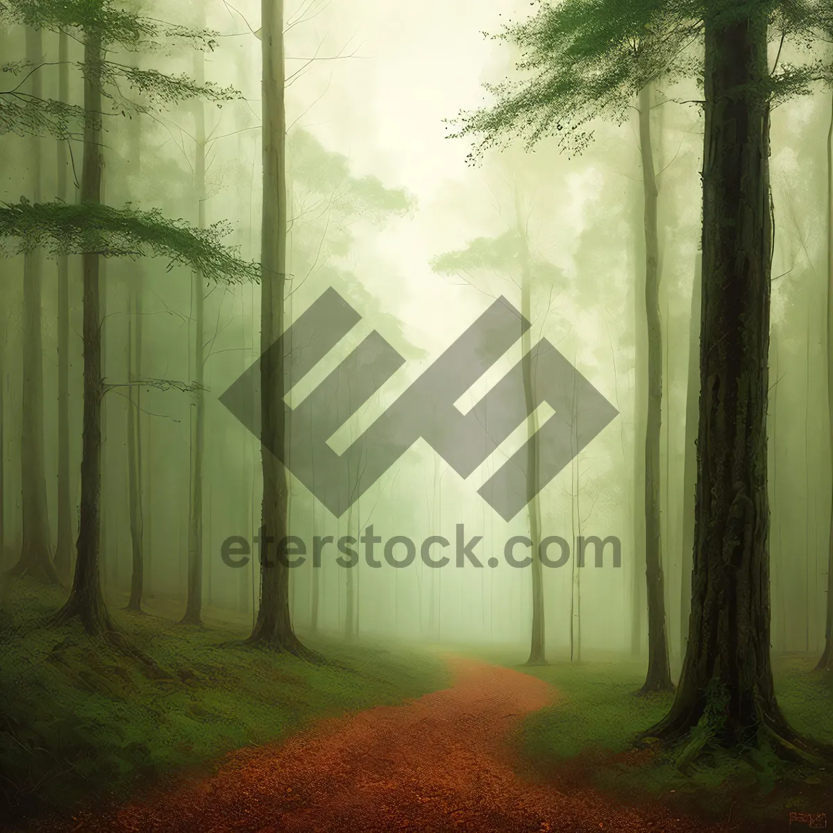 Picture of Misty Morning in the Autumn Forest