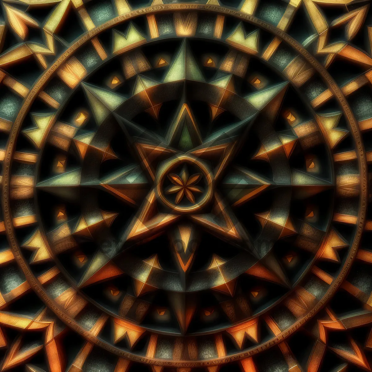 Picture of Fractal Kaleidoscope Art with Intricate Design and Pattern