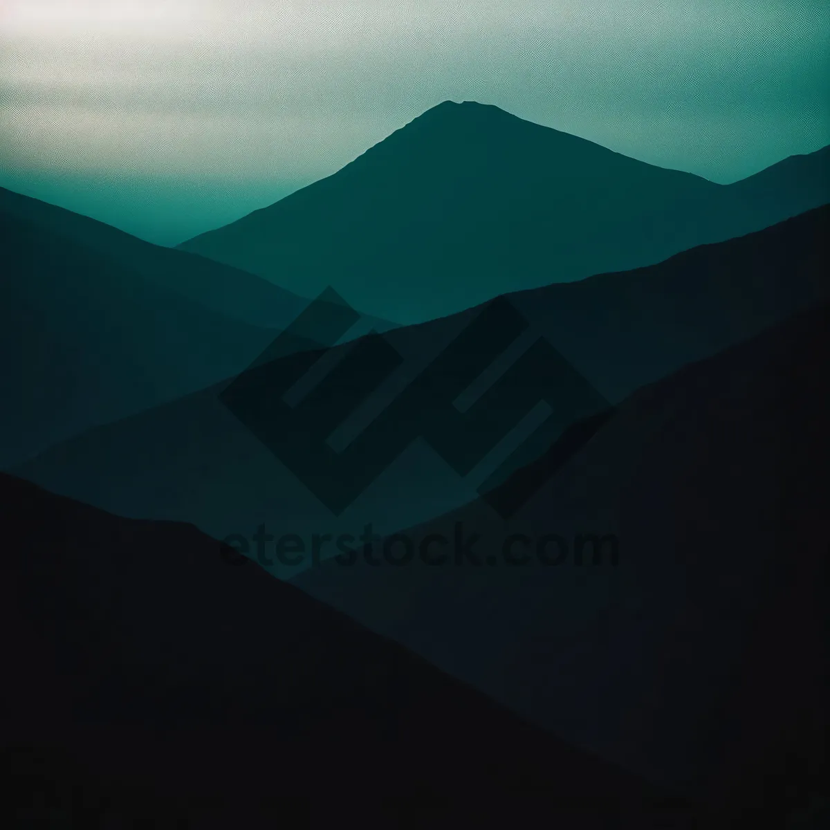 Picture of Serenity in the Mountain's Embrace: A Sunset Canvas