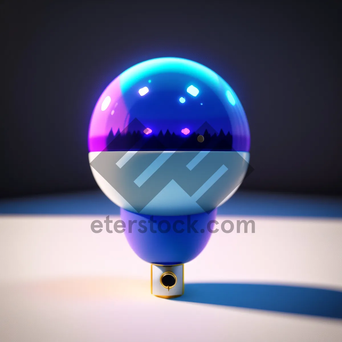 Picture of Global Glass Sphere Icon: 3D Earth Map Symbol