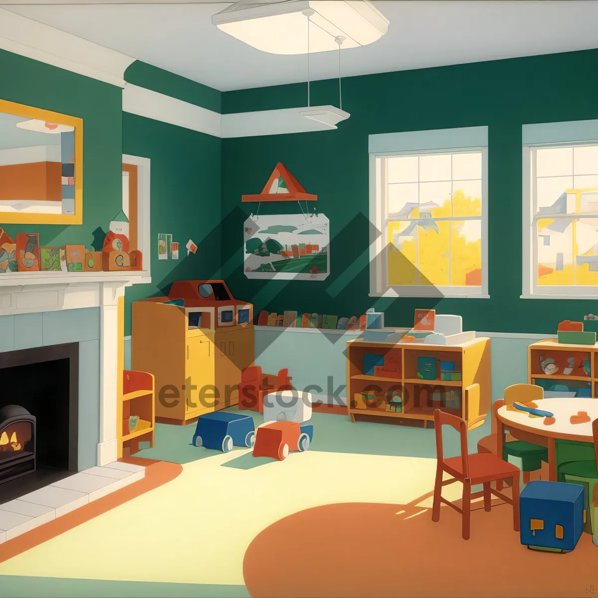 Picture of Modern Living Room with Stylish Furnishings