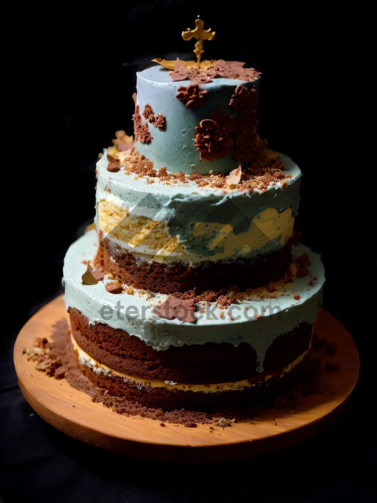 Picture of Delicious cake with fresh fruit toppings
