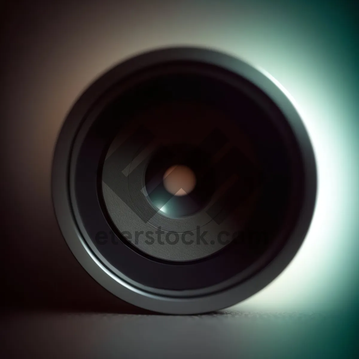 Picture of Modern Shiny Black Button with Orange Reflection
