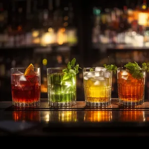 Fresh Fruit Cocktail on Restaurant Table for Party