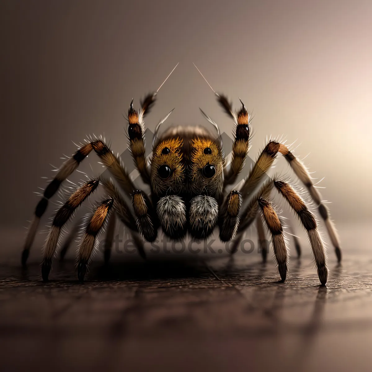 Picture of Scary Barn Spider, Wild Arachnid with Hairy Legs