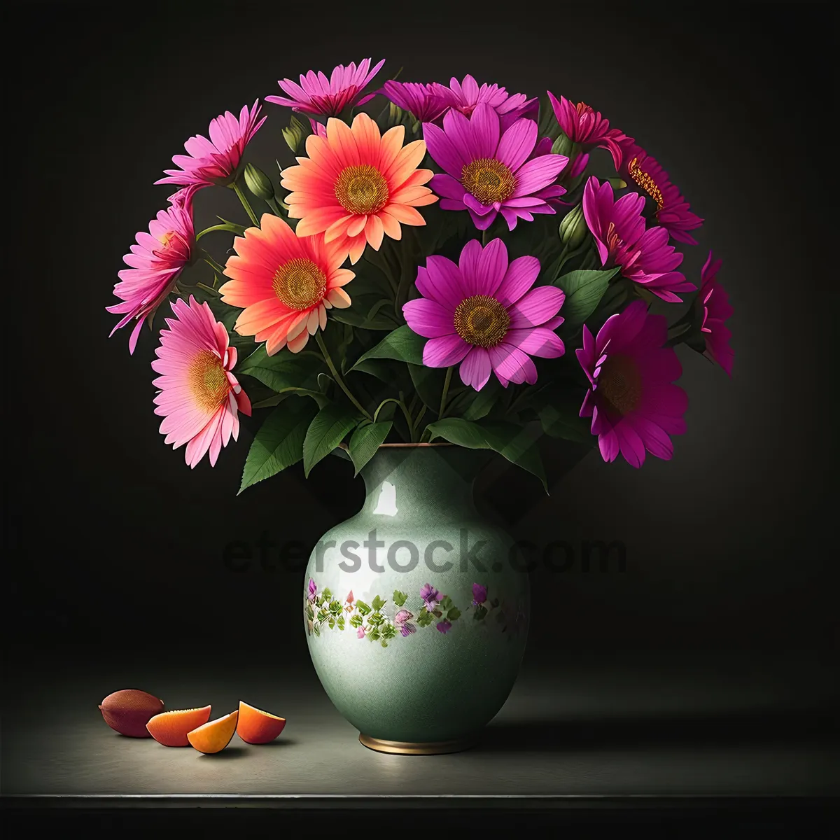 Picture of Pretty Pink Floral Vase for Bouquet Decoration