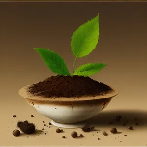 Fresh Herbal Tea in Organic Pot