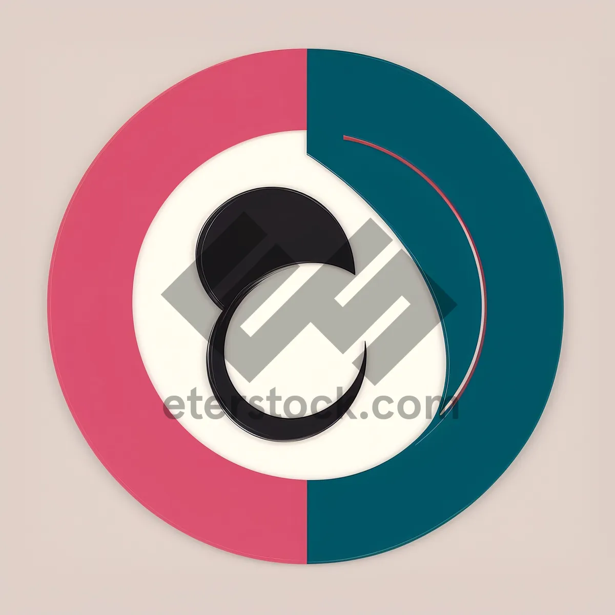 Picture of Web Design Icon: Circular 3D Button with Glossy Reflection
