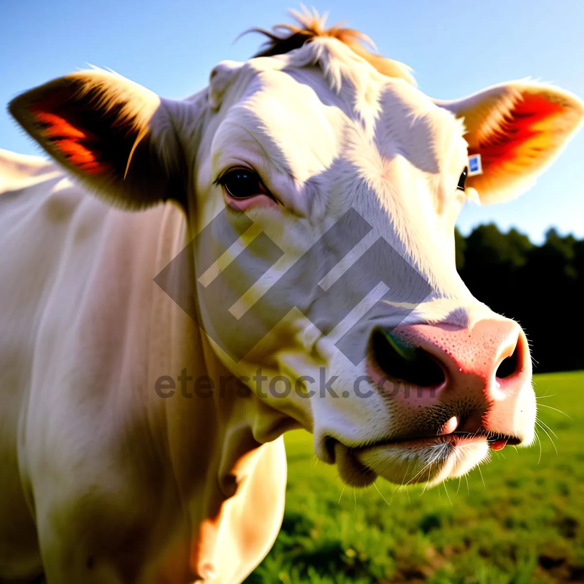 Picture of Cow grazing on a peaceful ranch