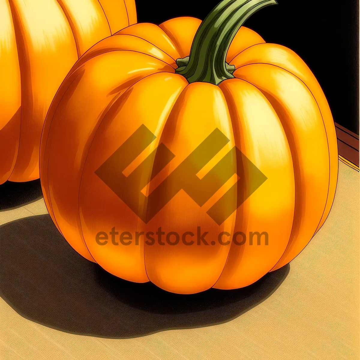 Picture of Autumn Harvest: Festive Orange Squash Decoration