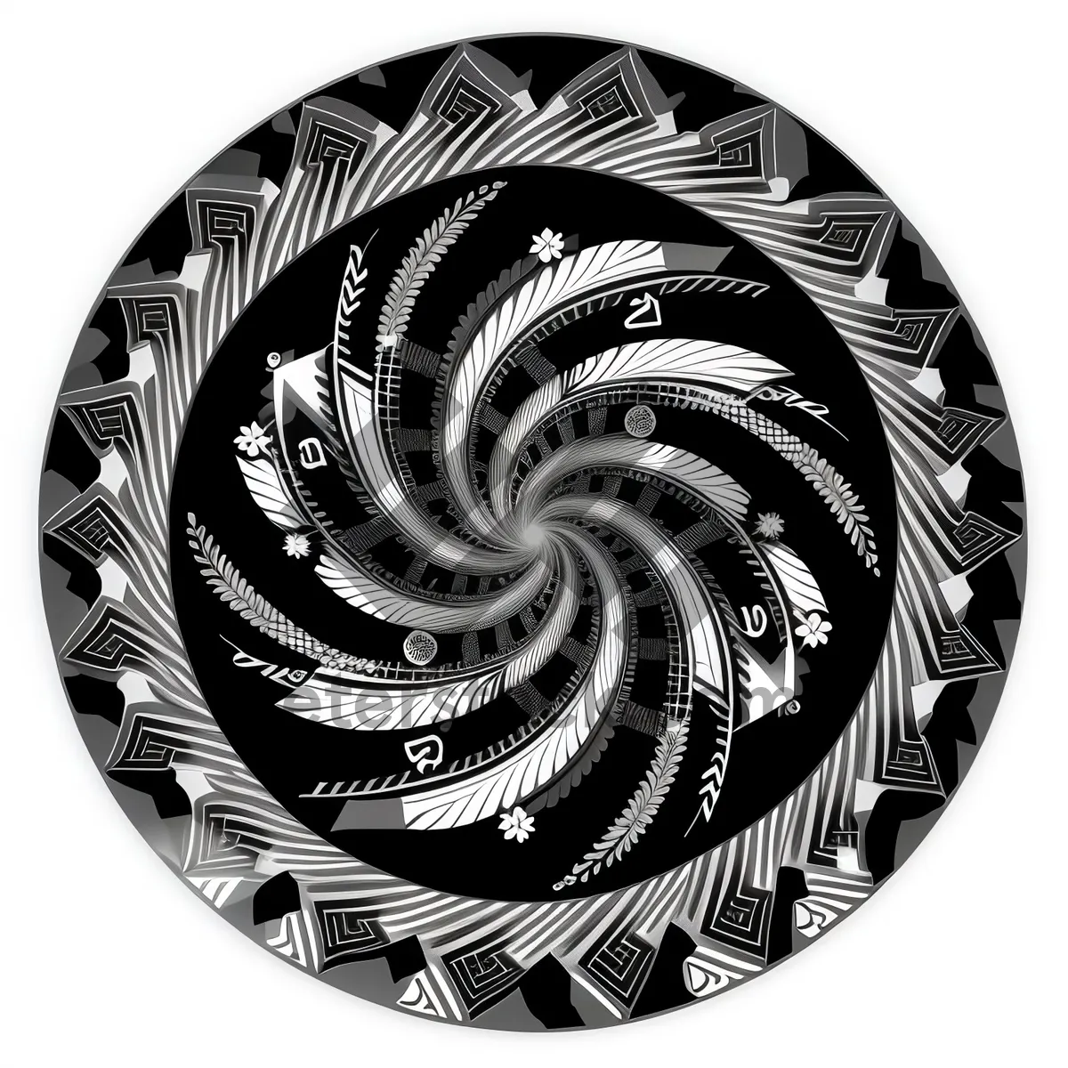 Picture of Coiled Swirls: 3D Graphic Art with Spiral Pattern