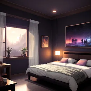 Modern Luxe Bedroom with Comfortable Sofa and Stylish Lamp