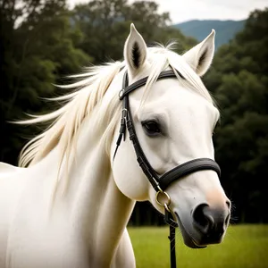 Graceful Thoroughbred Stallion in Rural Meadow