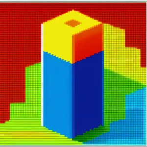 3D Business Graph Diagram