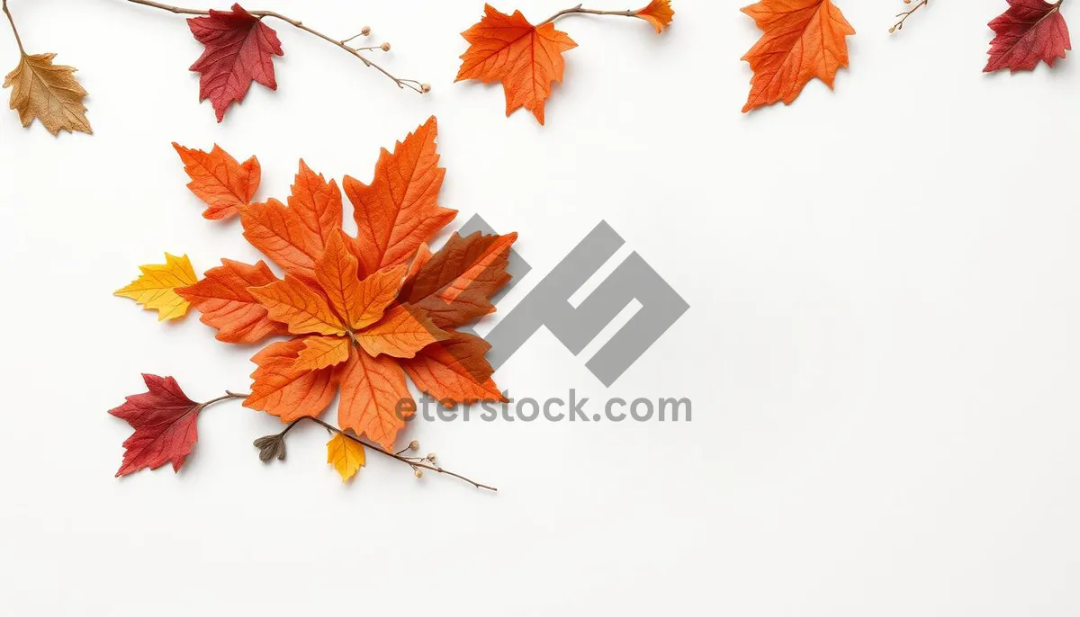 Picture of Autumnal Foliage in Vibrant Orange and Yellow Tones