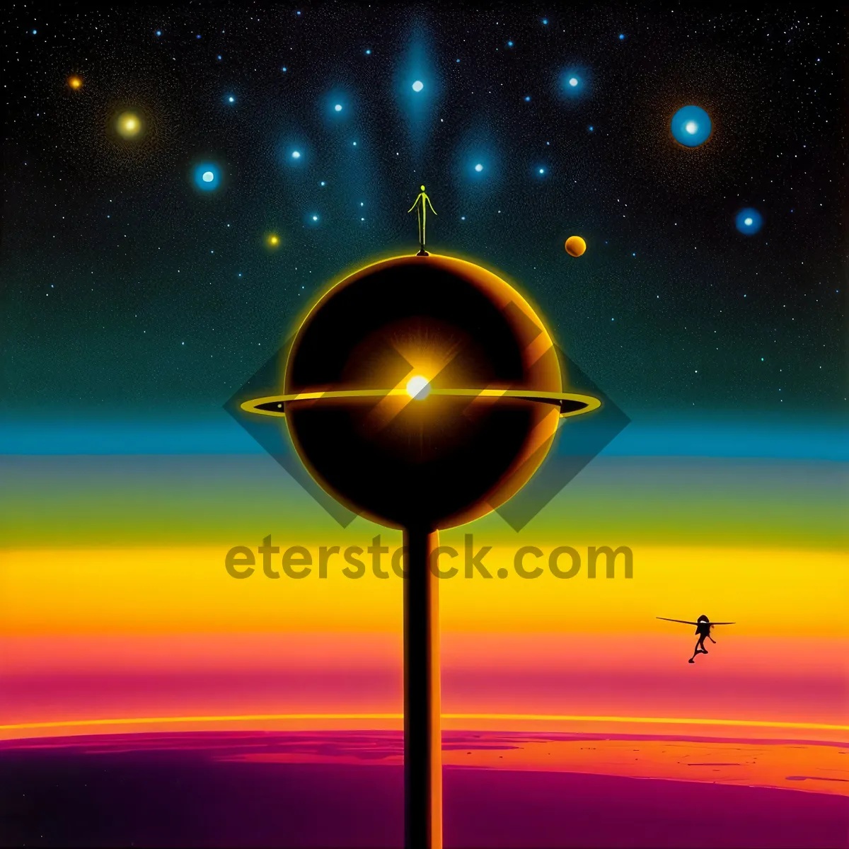 Picture of Stellar Night: Cosmic Glow Art Design