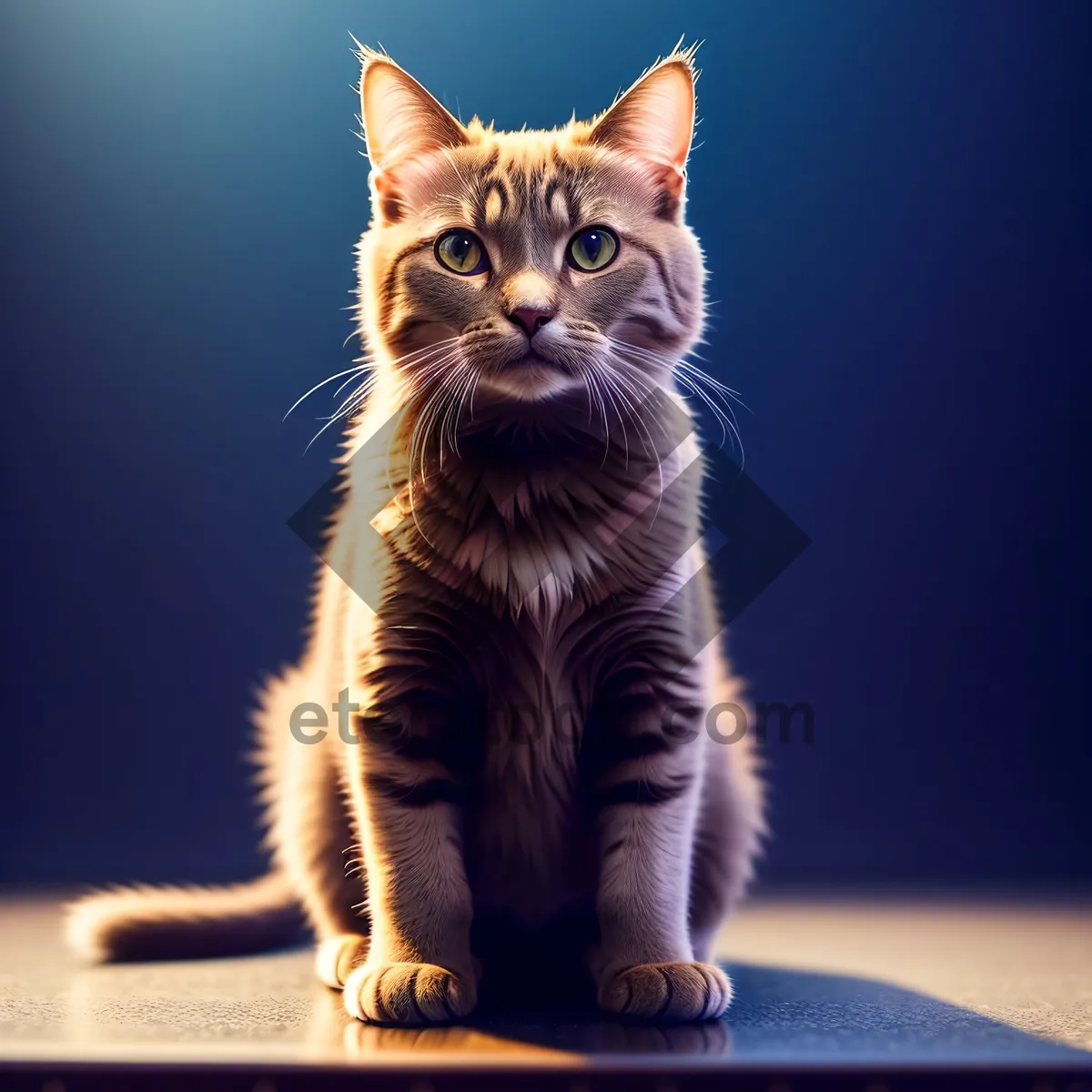 Picture of Adorable Gray Tabby Cat with Playful Expression