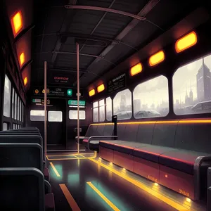 Urban Subway Train at Night: Fast and Efficient Public Transport