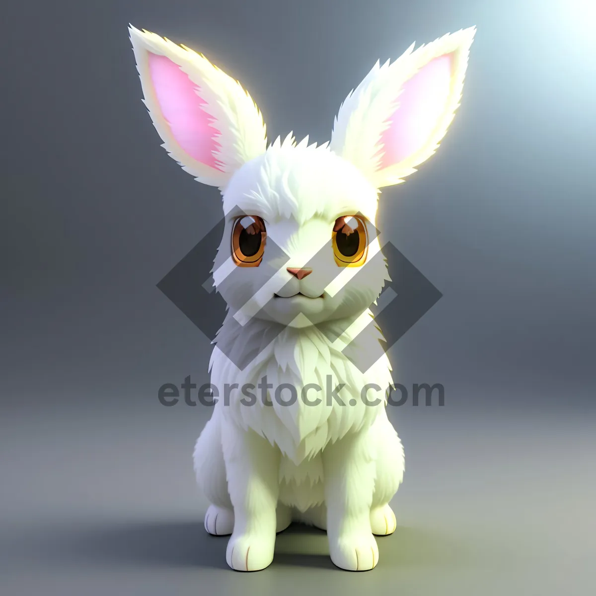 Picture of Fluffy Bunny with Adorable Ears - Cute Easter Pet