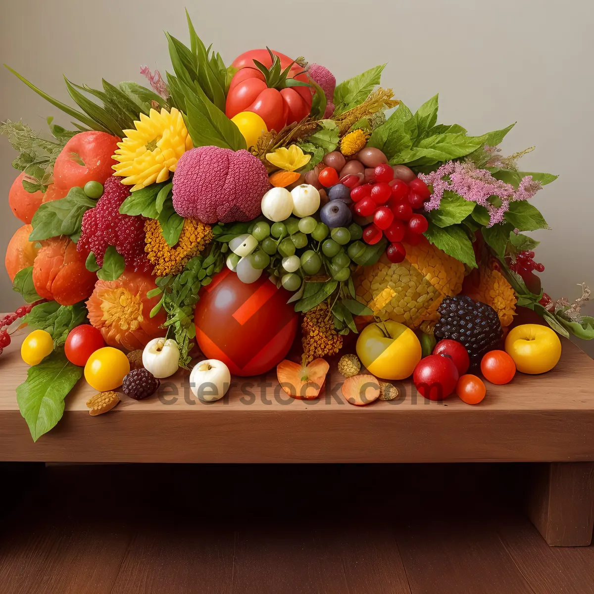 Picture of Fresh and Juicy Citrus Fruit Basket with Strawberries